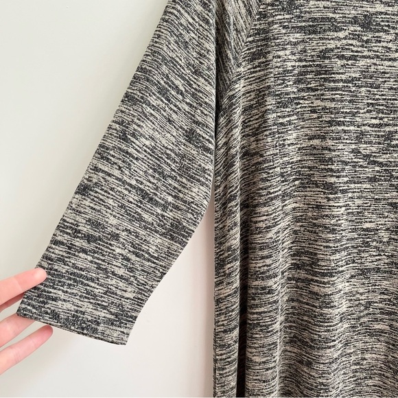 Soma tan black jersey stretch tunic top shark bite hem 3/4 length sleeves XL - Picture 4 of 7